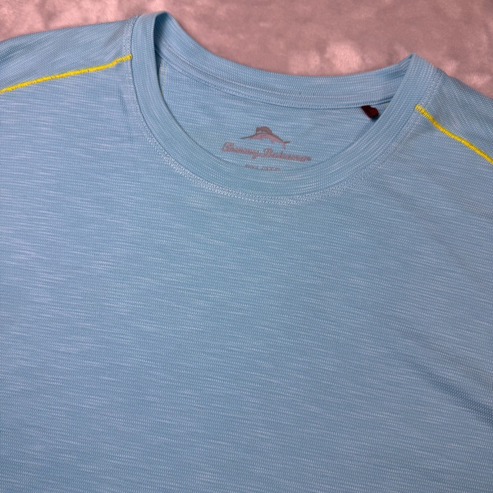 Tommy Bahama T-Shirt Men's 2XL Teal IslandZone Performance Comfort TENCEL Blend